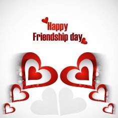 Happy Friendship day whit background with colorful heart vector illustration