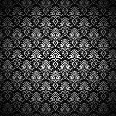 Black Lace Pattern on White Background