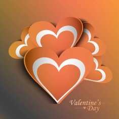 Valentine's Day colorful fantastic love card romantic design