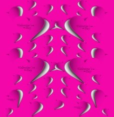 Valentines day hearts colorful love card design vector