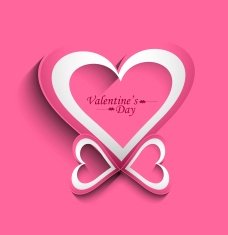 Valentines day fantastic colorful heart wedding card illustration
