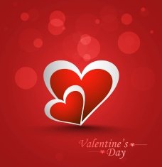 Romantic red heart Valentine`s day presentation vector