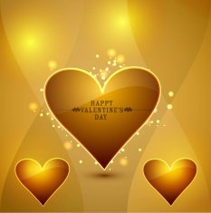 Valentines day heart greeting card bright colorful background