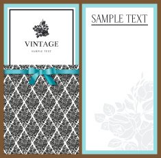 Stylish elegant invitations with a vintage
