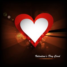 Beautiful shiny hearts Valentine's day wave vector illustration