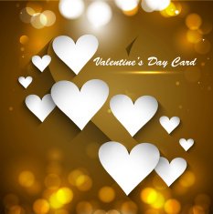 Valentine's Day Gift card bright colorful Vector