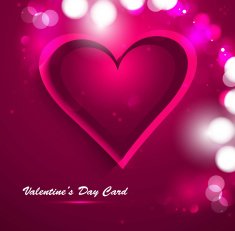Beautiful Valentine's Day card celebration vector