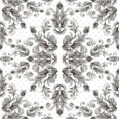 Seamless vintage background baroque pattern N12