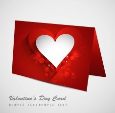 Valentine's Day colorful heart marriage card set background illustration