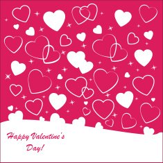 Valentine's background with many white hearts N2