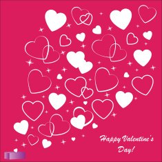 Valentine's background with many white hearts N3