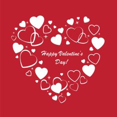 Valentine's background with many white hearts N6