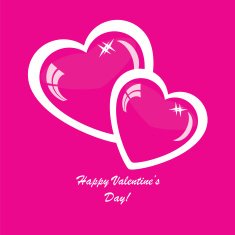 Valentine's background with two hearts