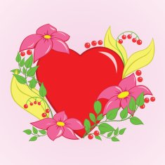Floral heart N49