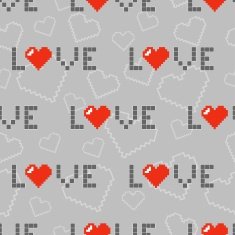 Seamless pattern with hearts and love N2