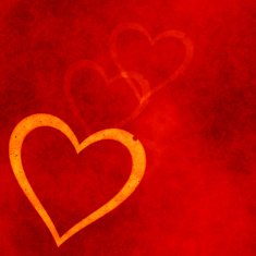 heart on a red grunge background Valentine's day symbol