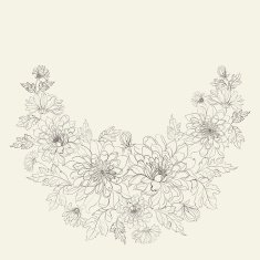 Invitation cards with chrysanthemums