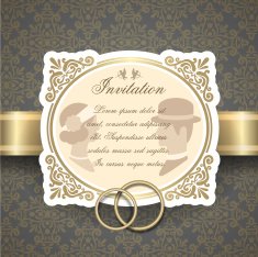 Vintage wedding invitation 7