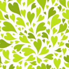 Seamless pattern with green hearts for your design N2