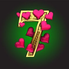 Golden Figure with Hearts 7