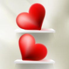 Valentine Hearts Red St Valentine's Day EPS 10