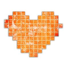 abstract heart made from squares