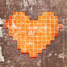 abstract heart made from squares N4