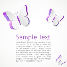 Paper butterfly presentation template