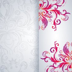 Abstract vector background with floral item N5