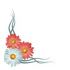 Floral corner vignette Vector illustration N2
