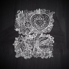Chalkboard floral lettering Chalk style "Love" letters