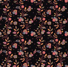 Romantic floral background with flowers and birds