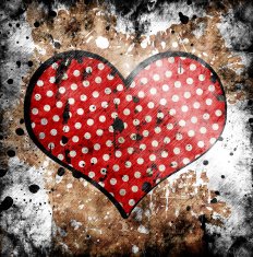 abstract grunge background with hearts N16