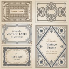 vintage frames and design elements N36