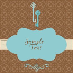 Beautiful Retro Card with photo frame