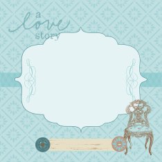 Beautiful Retro Card with photo frame N2