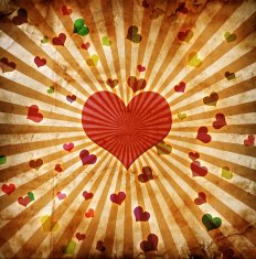 abstract grunge background with hearts N18