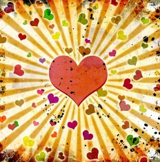 abstract grunge background with hearts N22