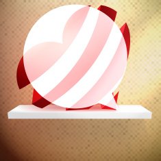 Heart shaped speech bubble