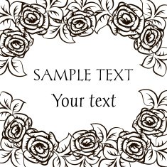 Floral card template N18