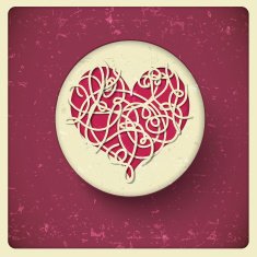 Heart in vintage style N2