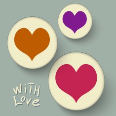Heart in vintage style N3