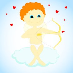 cupid with a bow and arrow N2