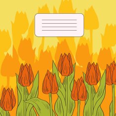 Floral card with tulips