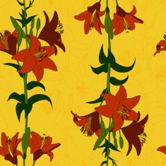 Seamless pattern with lilies N14