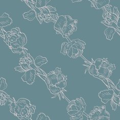 Seamless pattern with irises and roses