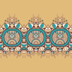 Horizontal seamless floral background