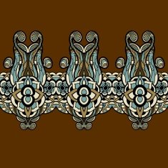 Horizontal seamless floral background N3