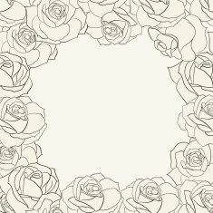 Frame with roses N4
