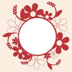 vintage card with floral ornament design N3